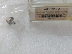2844K73 Brass Low-Pressure Barbed Tube Fitting Nickel-Plated Elbow 1/8 2/ORDER
