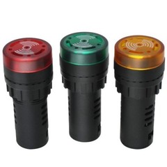 AD16-22SM-RGY110V 22mm Buzzer 110V 120V LED Indicator Light Flash Alarm Beep