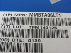 228920 New-No Box; Onsemi MMBTA06LT1 Lot-2500 Driver Transistors; 80V; 500mA