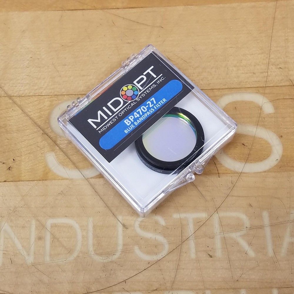 Midwest Optical BP470-27 Blue Bandpass Filter – NEW