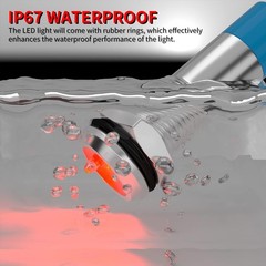 LED Indicator Light 12V Waterproof Red Signal 6MM 1/4 Metal Panel Mount Flat