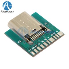 1-10PCS 24Pin USB 3.1 Type C Female Plug Socket Connector SMT Type PCB Board
