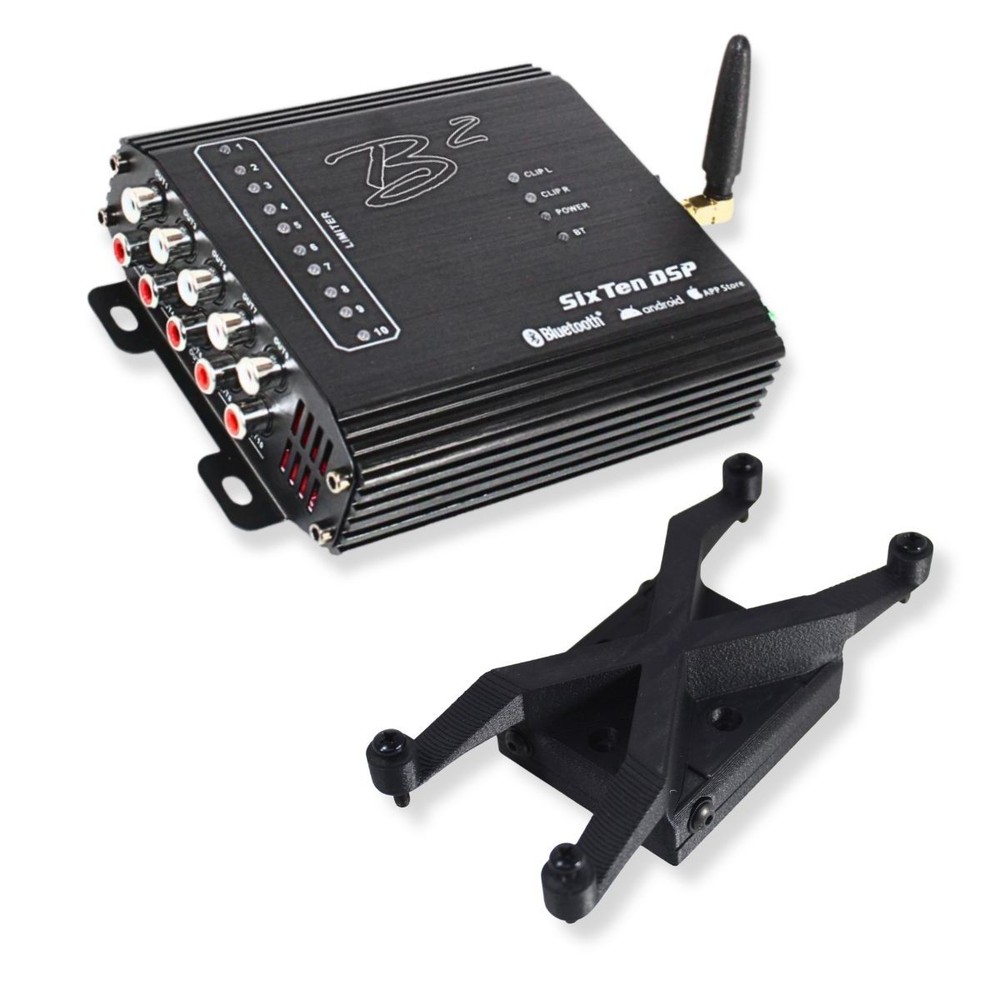 B2 Audio SixTen Black 10Ch Bluetooth DSP 4V 96kHz w Floating Mount Bracket