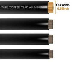 Cable de batería de 20 pies, calibre 0, 1/0, aluminio revestido de cobre NEW US