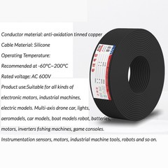 Silicone Stranded Flexible Cable Wire 2-30AWG Gauge 0.08mm Tinned Copper Wires
