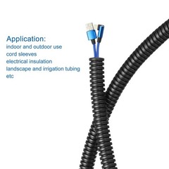 9mmx6mmx4.5m PP Non-Split Corrugated Tubing Indoor Outdoor