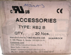 NEW BOX OF 20 SHAMROCK CONTROLS RB2 B MOUNTING COLLARS
