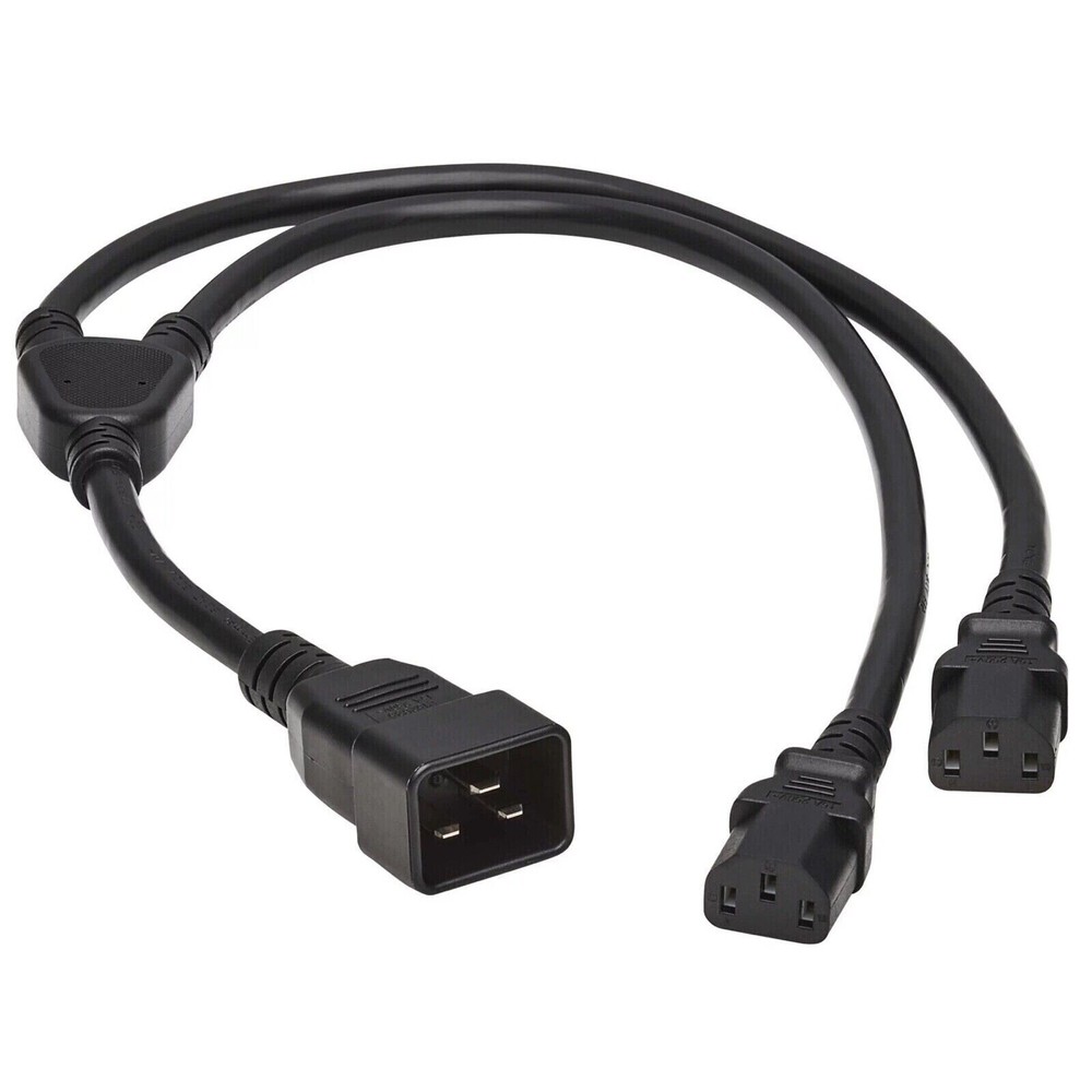 PSU Cord for L7 L9 S19 S19 pro S17 Dual Power Supply Cord C20 to Dual C13 – 1M