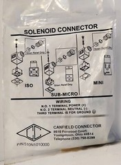 Canfield 510N1010000 120 V AC Solenoid Connectors – Lot of 7
