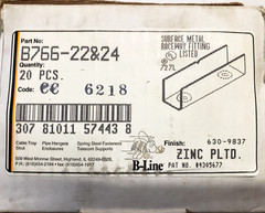 B-Line B766-22, Channel/Strut Joiner, B766-22 LOT OF 4