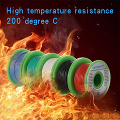 18 Gauge Silicone Wire Kit Red Black White Blue and Green Each 25ft 18 AWG Stran