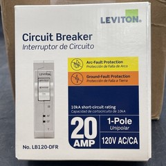 Leviton Branch Circuit Breaker AFCI/GFCI 20 Amp 120v (lot of 4) R12-LB120-DFR