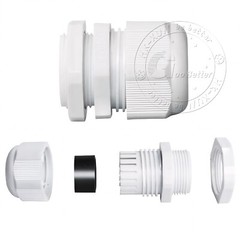 IP68 Waterproof White / Black Cable Gland Compression Glands M8-M72 / PG7-PG63