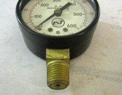 C.A. Norgren 0-600 PSI Pressure Gauge, Model 18-013-035, New