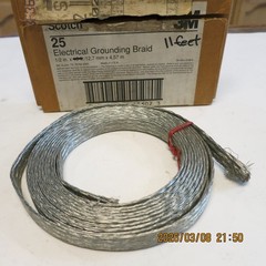 1/2″ Grounding Cable Scotch 3M Braided 11 feet long Tinned Copper