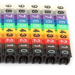 100Pcs Cable Marker Set Durable Easy-to-Use For Color-Coding Cables
