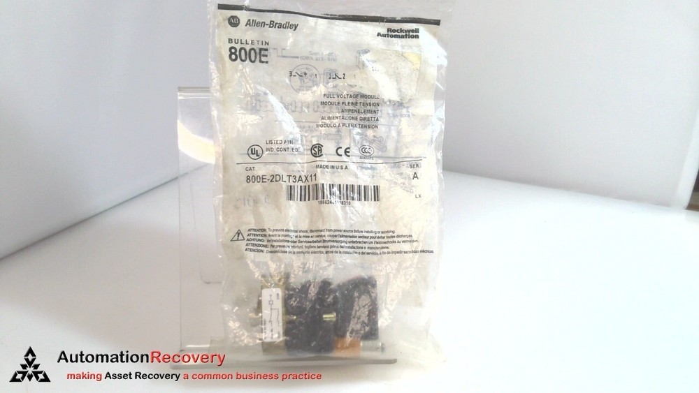ALLEN BRADLEY 800E-2DLT3AX11 SERIES A, FULL VOLTAGE PILOT LIGHT MODULE, #329175