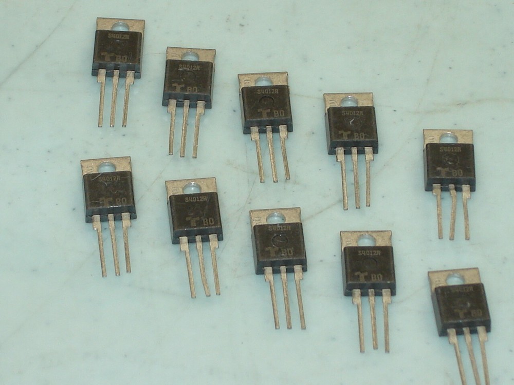 Lot of 10 S4012R TECCOR Thyristor SCR 400V 12A TO-220AB – NOS