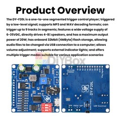 DC6-35V Voice Playback Module 9-Channel one-to-one Independent Low-level Trigger