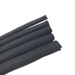 Auto Self Closing Braided Cable Sleeving Black Wire Harness Sheathing 5mm-60mm