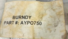 BURNDY NO. AYPO750 ALUMINUM COMPRESSION PIN ADAPTER 700-750 MCM/KCMIL 0.81″