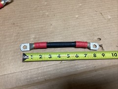 1/0 AWG Gauge Custom Battery Cable Copper 8 Inches Long. 3/8 Bolt Hole