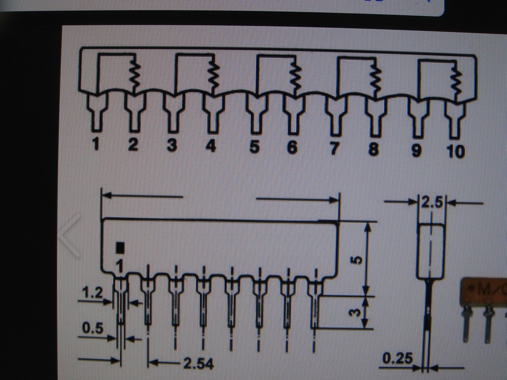 RESISTOR NETWORK 1M SIL8-4 #RC13
