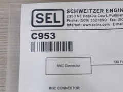 LOT 2 PCS SEL C953 BNC CONNECTOR RG 58A/U 0.5000 FEET