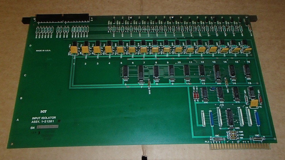 KEARNEY & TRECKER INPUT ISOLATOR CIRCUIT BOARD 1-21281 121281_GT PTI REV 3