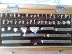 47 PCS/SET METRIC GAGE BLOCK SET, DIN861 GRADE 1 W. CERTS. #702F-47-1-new