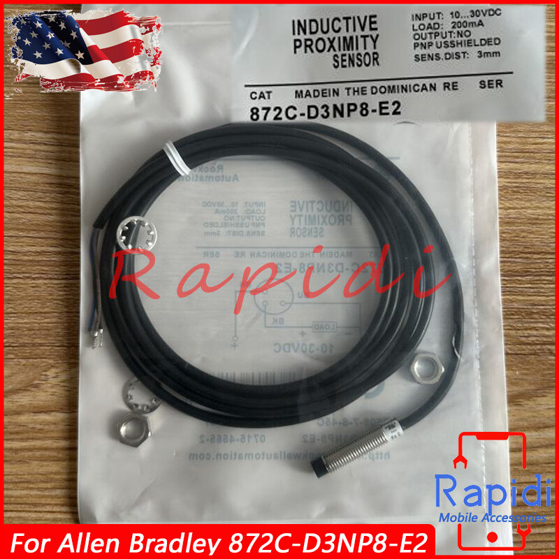Proximity Sensor Switch 10-30VDC PNP For Allen Bradley 872C-D3NP8-E2 872CD3NP8E2