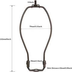 Lamp Harp Holder 6 Inch Rustic Bronze Detachable Harp Table Lamps Floor Lamps