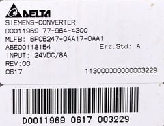 SIEMENS 840D OP 031 LCD Monochrome STD-LAY 6FC5203-0AB10-0AA1 24VDC 20.4…28.8V