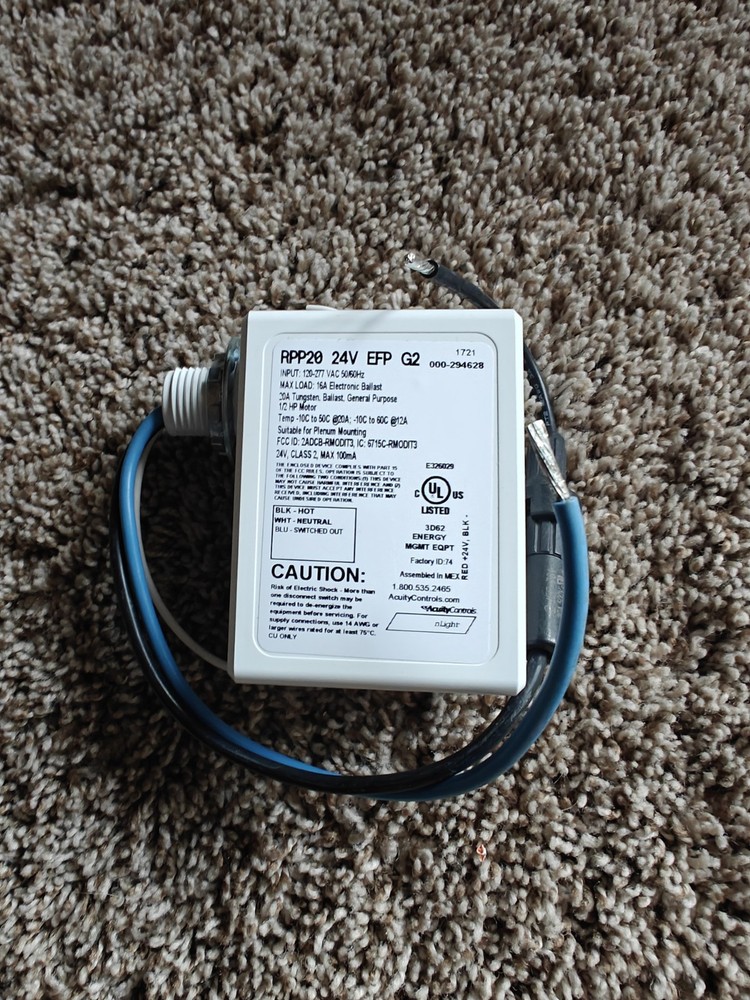 New Open Box Acuity Controls RPP20 DS 24V EM EFP G2 Sensor Switch nLight