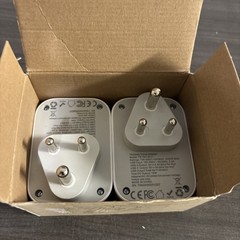 TESSAN US to India Plug Adapter 2 Pack Type D Travel Adapter 4 Outlets