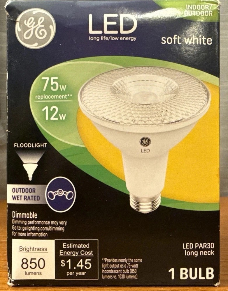 GE LED Flood Bulbs, Soft White, 75W