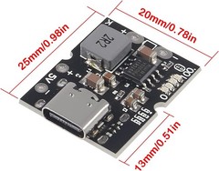 5pcs High-precision 5V2A charge-discharge battery module Type-C 3.7-4.2v LiPo