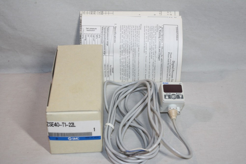 SMC ZSE40-T1-22L VACUUM SWITCH HIGH PRECISION 12-24 VDC!
