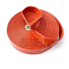 Silicone / Fibreglass Fire Sleeving Protective Heat Shield Sleeve Black/Red