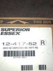 Superior Essex-24-4P Station Wire-10 Cmx-126ft -Cnr Be 1kft Pb PVC
