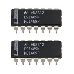 2pcs National MC1489P RS-232 Quad Line Driver DIP-14 Serial Interface IC