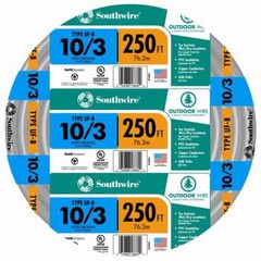10/3 UF-B x 250′ Southwire Underground Feeder Cable