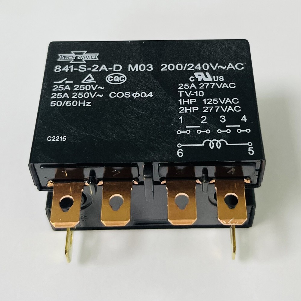 1PCS 841-S-2A-D 200/240VAC General Purpose Relay 277VAC 25A