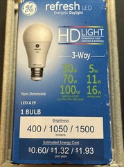 Refresh HD 3-Way LED Light Bulb, Daylight, 5/11/16-Watts 93127691