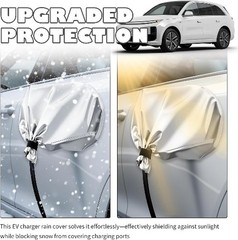 EV Charger Cover for Outdoor, Charging Port Rain Cover with Double Magnetic Seal