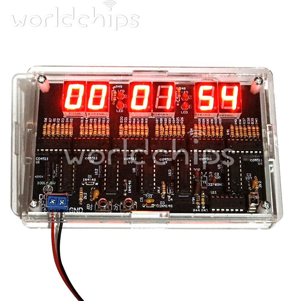 6-bit Digital Clock Circuit DIY Kit Electronic Clock Soldering Practice Kit US