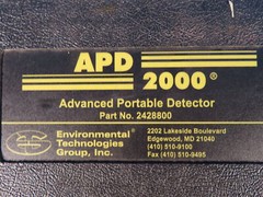 SMITH DETECTION APD-2000 PORTABLE CHEMICAL DETECTOR W/CASE & MANUAL 90DAY WARRA