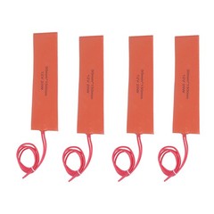 4 Pcs Silicone Rubber Heating Pad Flexible Silicone Heater Mat Rubber Heating