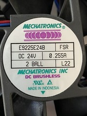Brushless Fans ​24Vdc Lot Of 5-Mechatronics E9225E24B,, .255A, 2 Ball #2A
