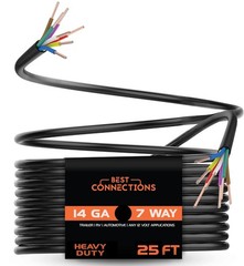 BEST CONNECTIONS 7 Way Trailer Red, Blue, White, Purple, Brown, Yellow, Green